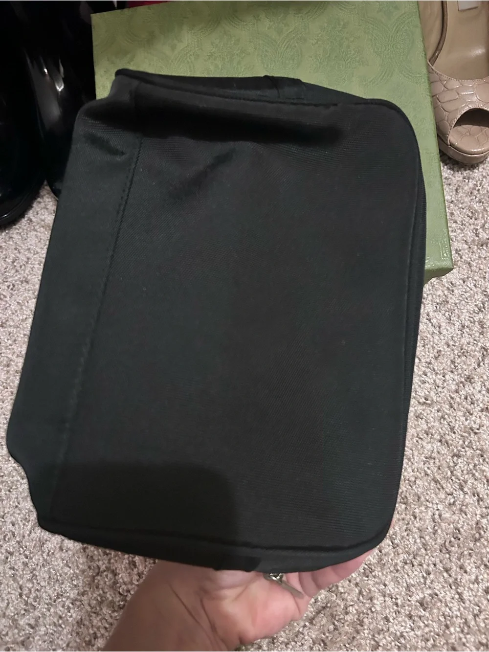 Gucci Black beauty bag with Silver Logo